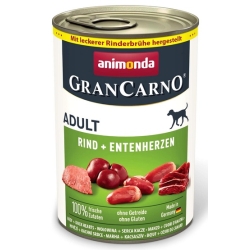 Animonda GranCarno Original Adult Rind Entenherzen Wołowina + Serca kacze puszka 400g